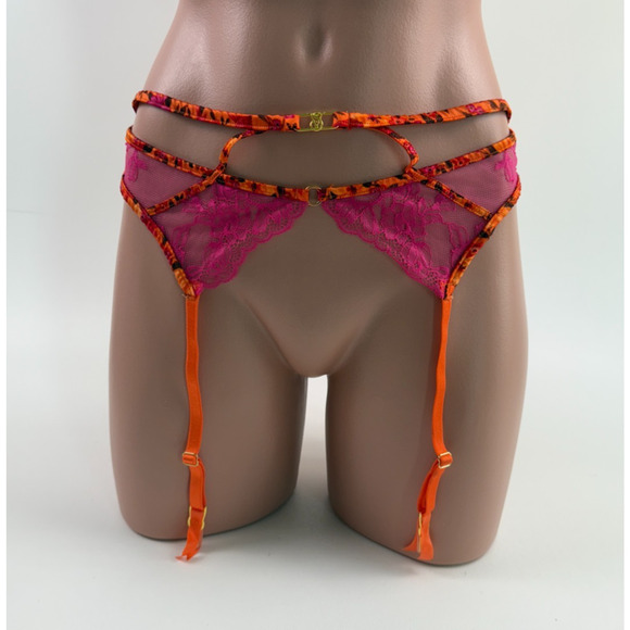 Victoria's Secret Floral Lace Sheer Lingerie Garter Belt   Size XS/S - Picture 1 of 13